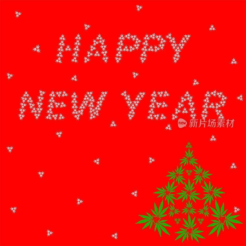 Happy New year greeting card